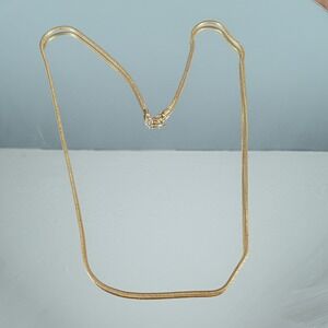 Gold‎ Snake Chain Necklace Thin Herringbone Jewelry Layering